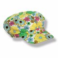 Goldengifts Fabric 60s Flower Print Hat - One Size Fits All, 6PK GO2095557